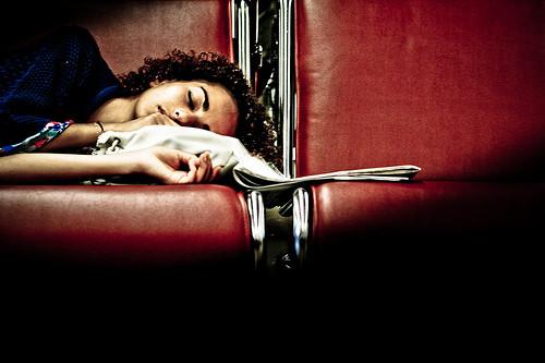 person sleeping on pillow