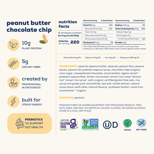 peanut butter chocolate chip energy bars