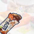 opened bar of dark chocolate peanut butter mini