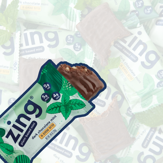 mini dark chocolate mint nutritional bar opened